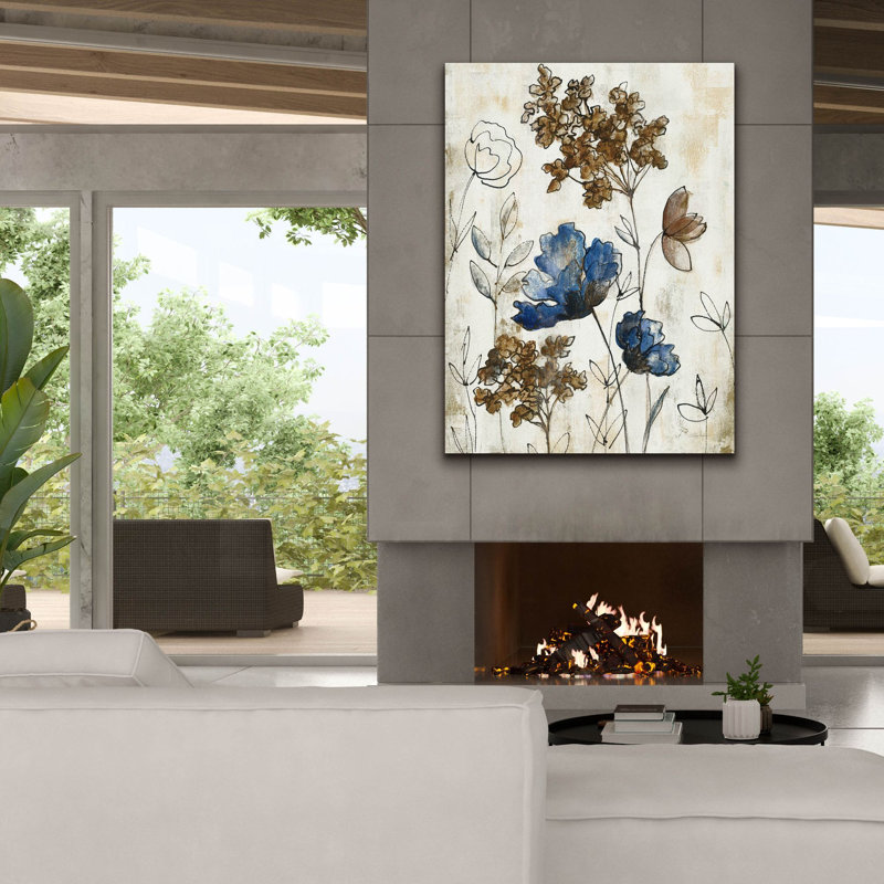  «Botanical Trio 3 Neutral» par Silvia Vassileva, art mural sur toile, 40 po x 54 po
