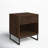 Wood Herringbone Nightstand with Drawer-2031384854