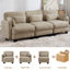 Canapés d'angle modernes à compression, canapé modulable 3 places en chenille camel, Maison