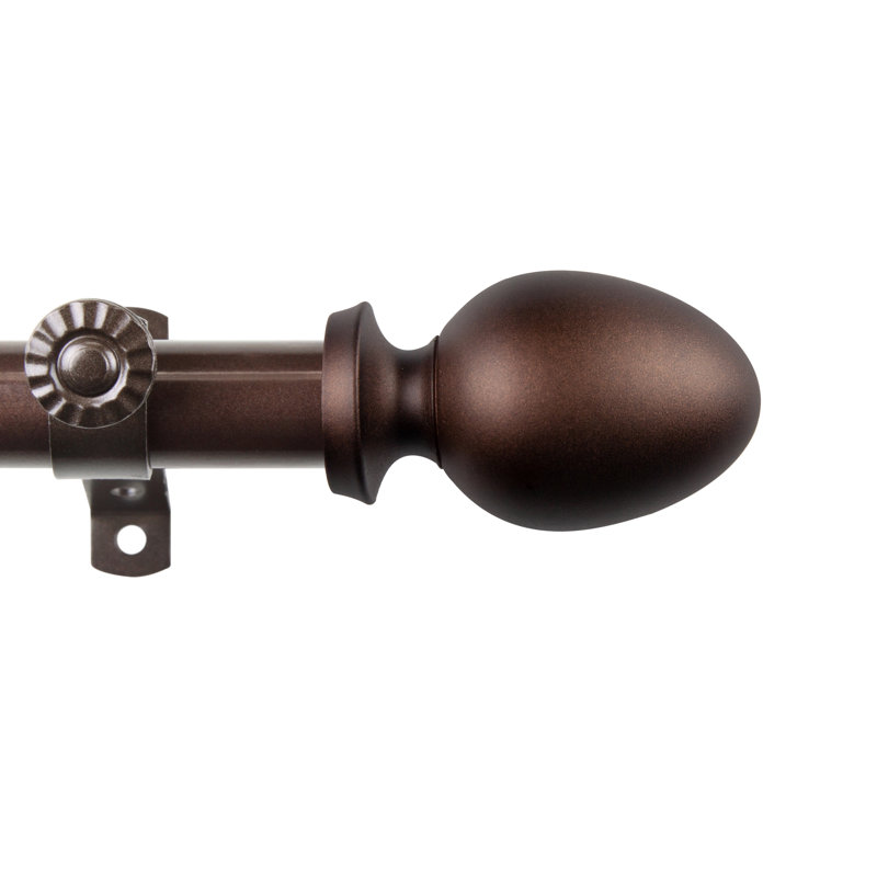 Tringle à rideaux 4 côtés Emeka, Cacao, 18 po à 28 po (chaque côté)