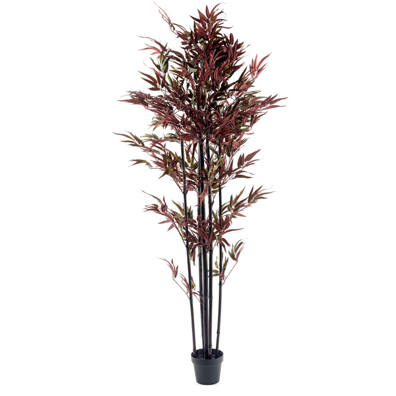 180 cm H Faux Bamboo Tree Plant in Plastic Pot
