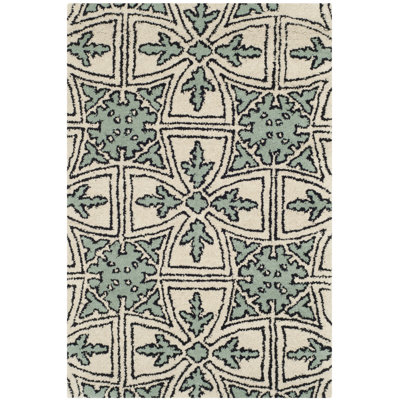 Martelange Handmade Tufted Wool Green Area Rug -  Alcott HillÂ®, F393A3523B0E4DE8BC4FEF8593A76E6F