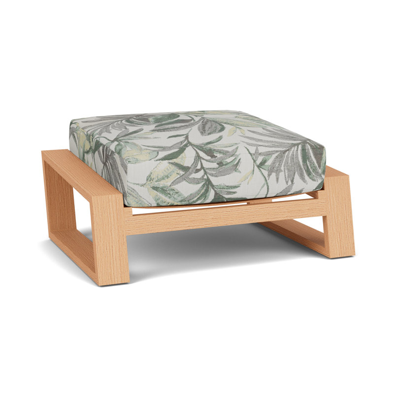 Pursuit Rectangle Outdoor Ottoman Patio Ottoman, Calidora Mist