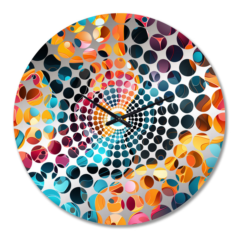 Multicolore Popart Playful Matrix - Horloge murale Pop Art, Grand