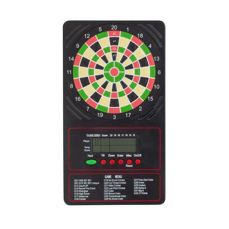 Le marqueur électronique de fléchettes Accudart Lcd touche jusqu'à 18 types de jeu pour 8 joueurs