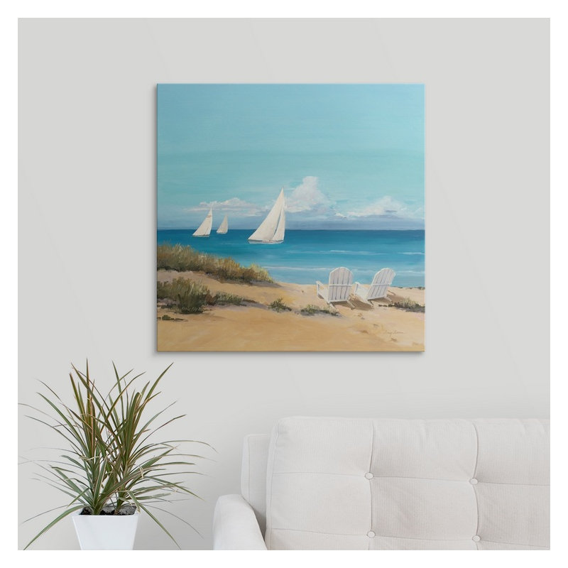 «Réglage de la voile», impression de beurres, H 35 po x l 35 po x P 1,5 po, Toile