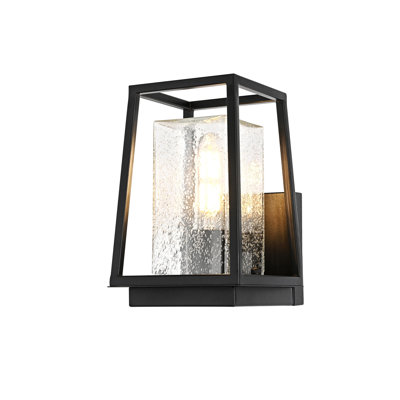 Phung Outdoor Wall Sconce in Black