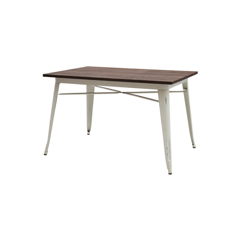 Bott Solid Wood Top Metal Base Dining Table, H75 x L120 x W80cm