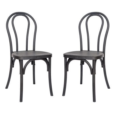 Statice Indoor And Outdoor Commercial Grade Wood Look Resin Thonet Style Chair