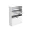Rangement pour chaussures autoportant pour le couloir, compartiments réglables - porte d'entrée blanche organisateur, teinture - bois