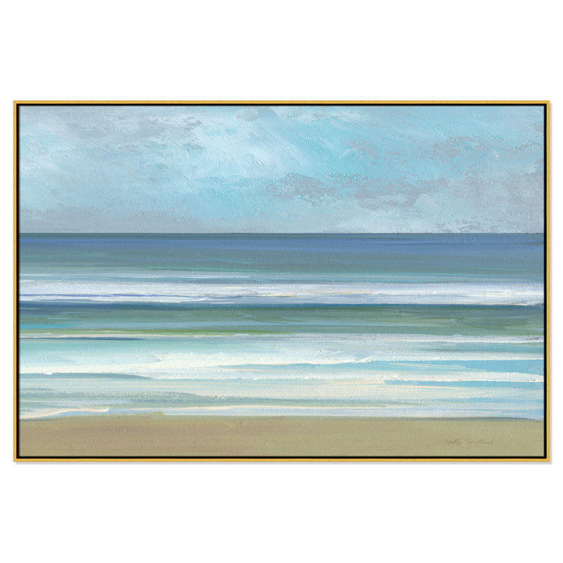 «Gentle Waves II» par Sally Swatland, H 41,5 po x l 61,5 po, Doré