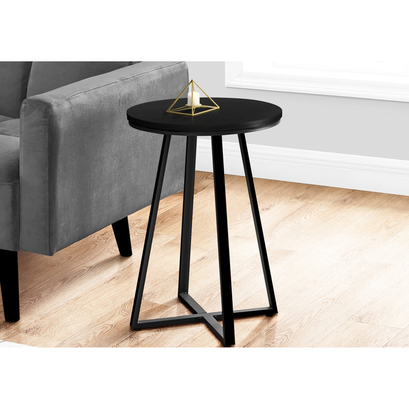 Table d'appoint moderne en métal noir pour le salon et l'espace de bureau