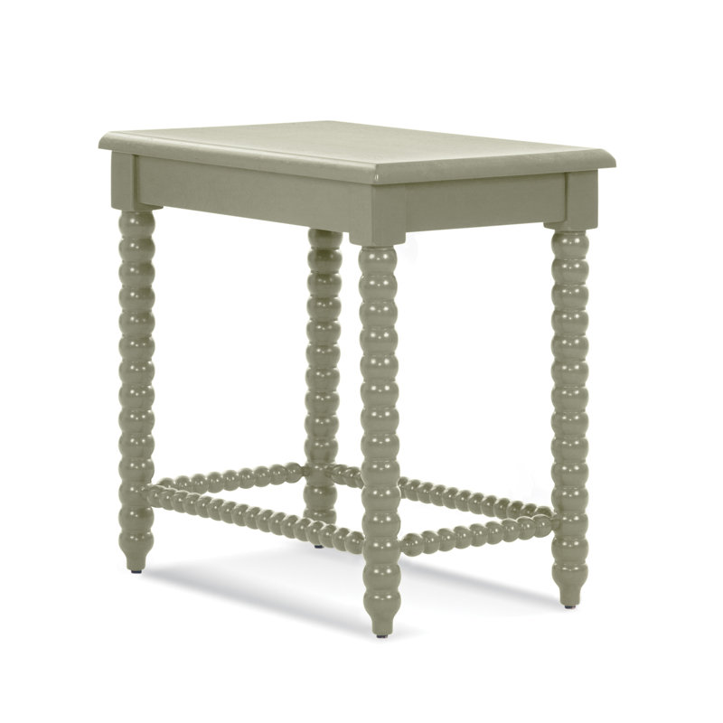 Lind Island Solid Wood End Table, Graystone