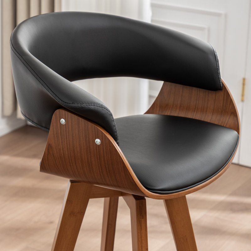 Tabouret de comptoir pivotant 26 po Joeanne, Noir
