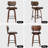 26" Counter Height Swivel Bar Stools,Pu Leather & Bentwood Back Bar Stools For Kitchen(Set of 2)-1265623850-1266185384