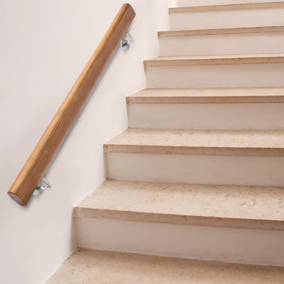 39.3X1.9X3” Wooden Stair Handrail