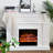 French retro-style simulated fire electric fireplace-771392278