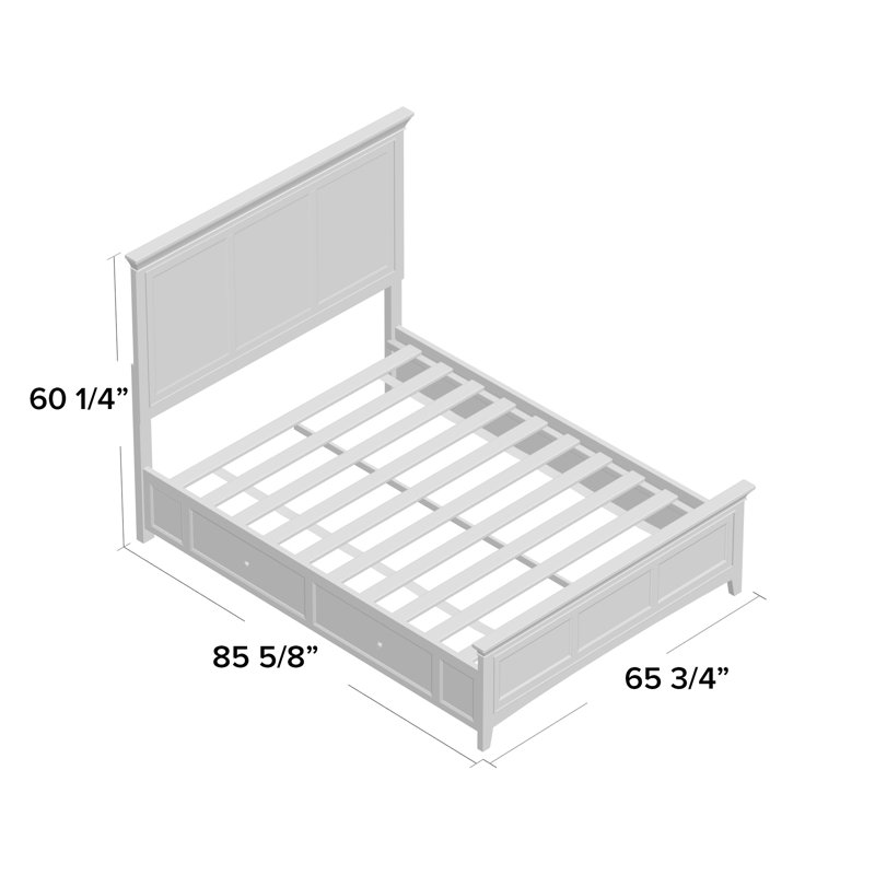 Melfa Platform Storage Bed, Oak, Queen
