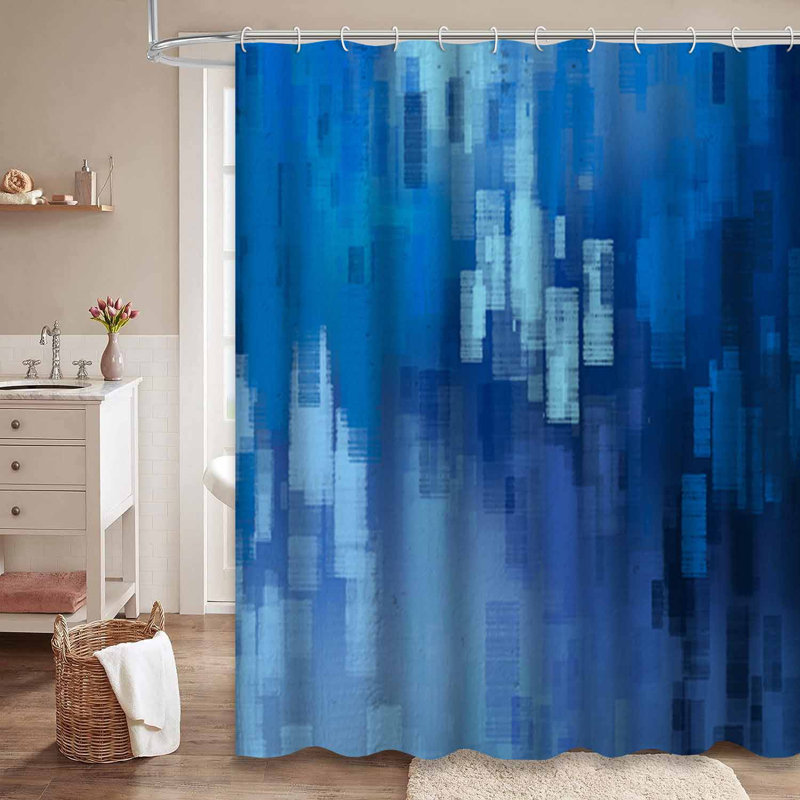 Rideau de douche avec 12 crochets, L 72 po x l 84 po