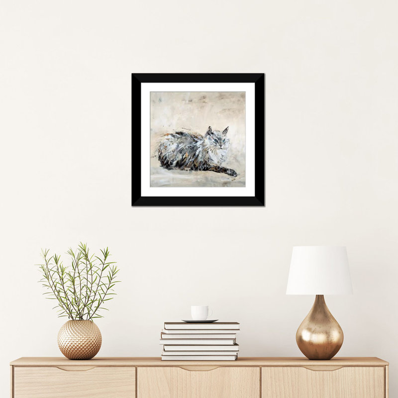 «Toulouse», reproduction d'art sur toile tendue, H 16 po x l 16 po x P 1 po, Papier beaux-arts encadré noir, Blanc