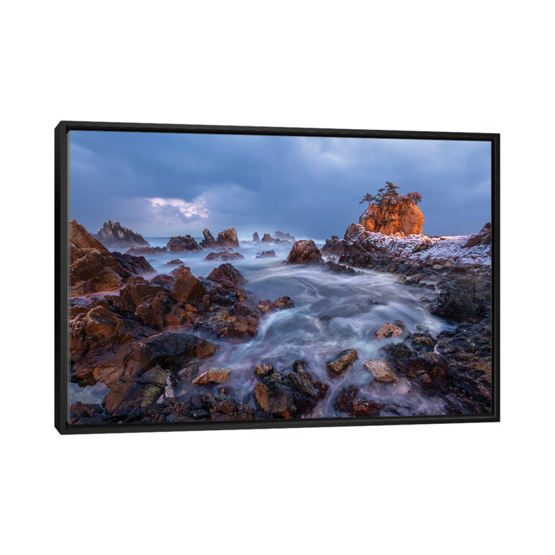 Swirling by Jaeyoun Ryu - Floater Frame Print on Canvas, 101.6 cm H x 66.04 cm W, Black Framed