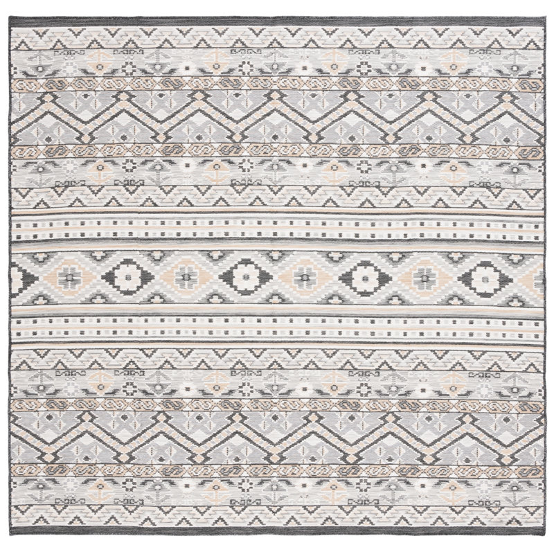 Karenann Sunrise Performance Southwestern Indoor/Outdoor Area Rug, Square 6'7"