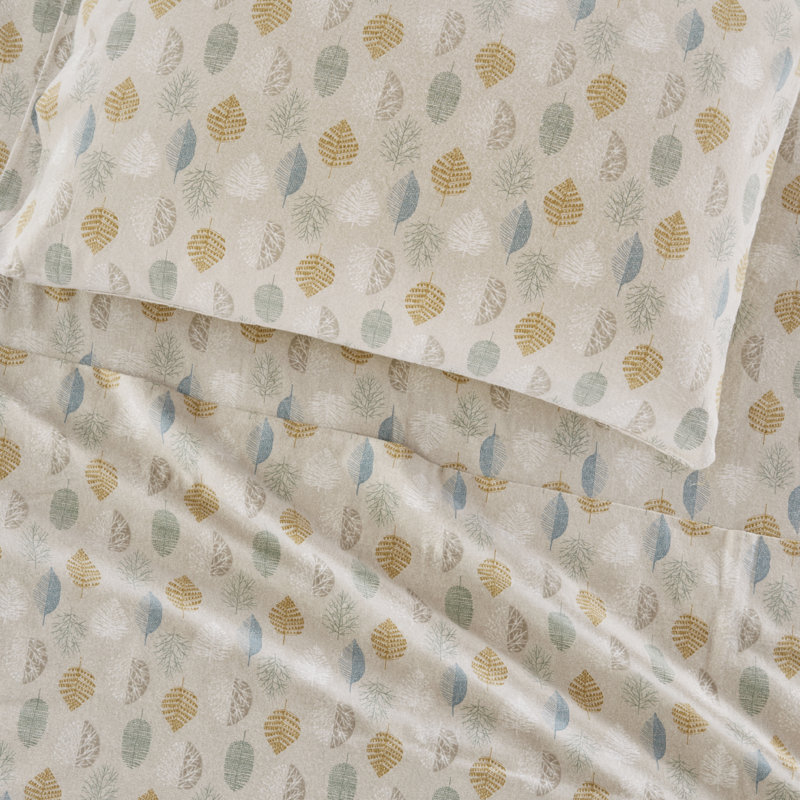 Aqua Dots Twin Cotton Flannel Sheet Set