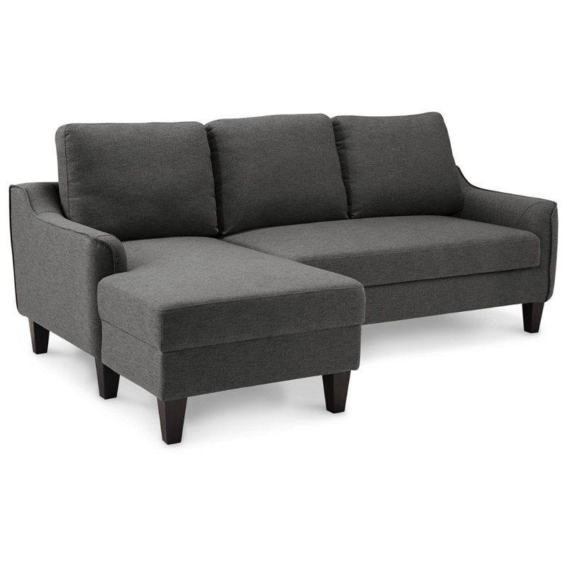 Canapé-lit et chaise longue 84,25 po Heily, Polyester gris