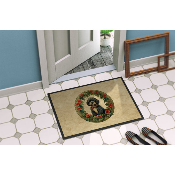 Altarik Non-Slip Geometric Outdoor Doormat