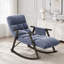 Chaise longue berçante pliante avec dossier réglable, repose-pieds et poches latérales-1477414702