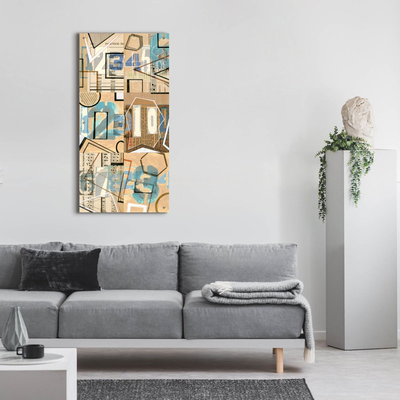 «Numbers I» par Nikki Galapon, art mural en verre acrylique, H 48 po x l 24 po