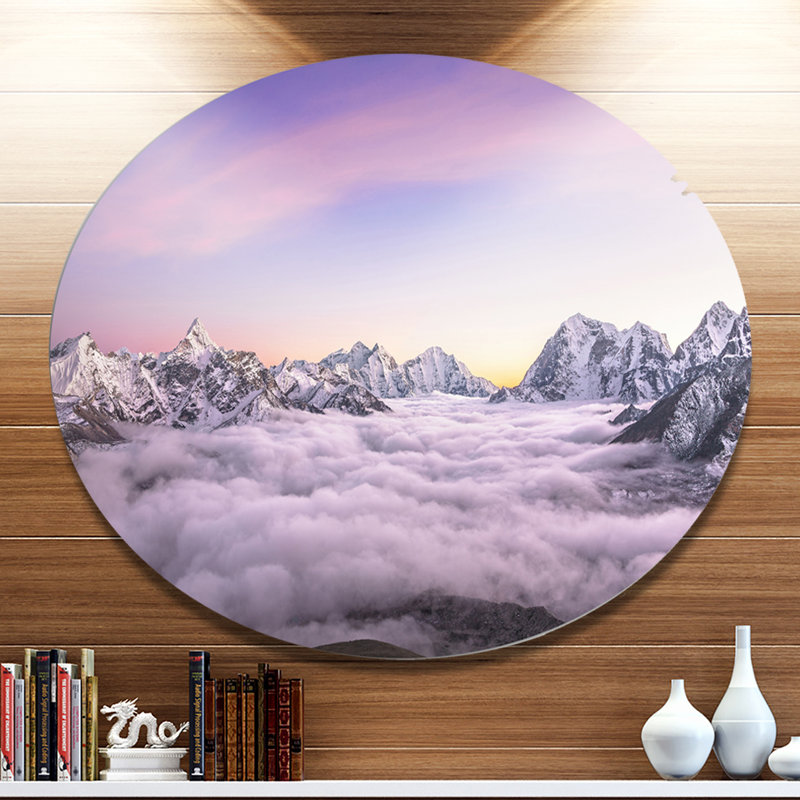 «Clouds Sunrise Ama Dablam», impression, H 23 po x l 23 po x P 1 po, Métal