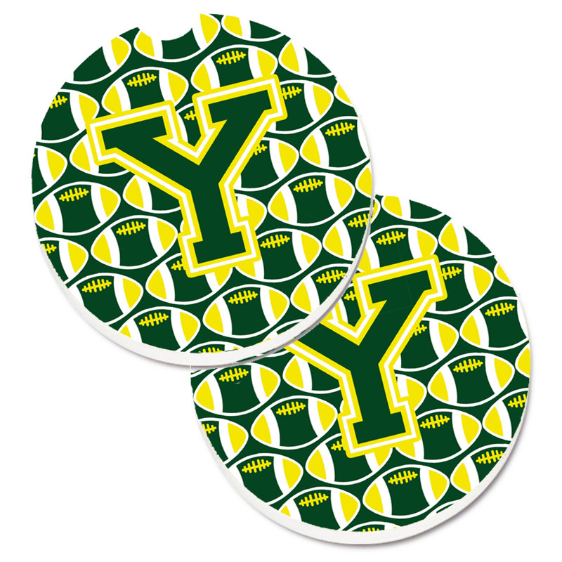 Sous-verre de football, Y, Vert / Jaune