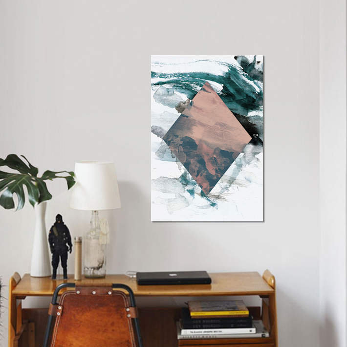 « graphic liv », impression sur toile, H 12 po x l 8 po x P 0,75 po, Toile tendue, Pas de tapis