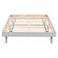 Lit flottant contemporain de taille simple gris pour un espace élégant avec une structure de sommeil paisible-738995472-738995949