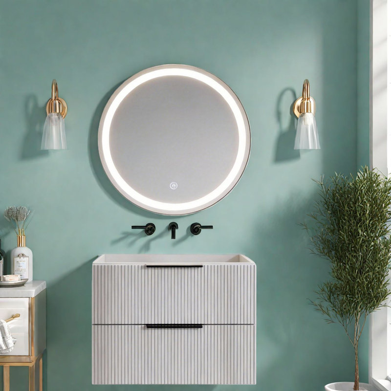 Meuble-lavabo moderne (avec meuble-lavabo et lavabo) avec rangement