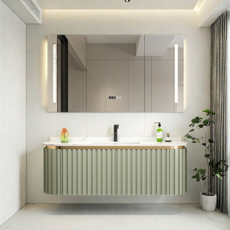 Simple modern style bathroom cabinet, 21.6" H x 51.1" W x 21.6" D