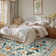 Goldene Boho Washable Botanical Beige Area Rugs for Living Room, Low-Pile Floral Rug with Non Slip Backing For Bedroom Dining Room
