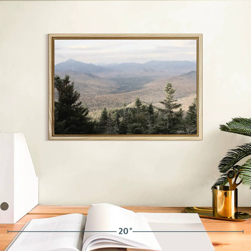Montagnes Adirondack, Cadre flottant en bois naturel, 13 po x 9 po