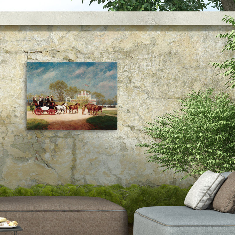 Toile d'extérieur Marcus Jules Horses, H 14 po x l 19 po