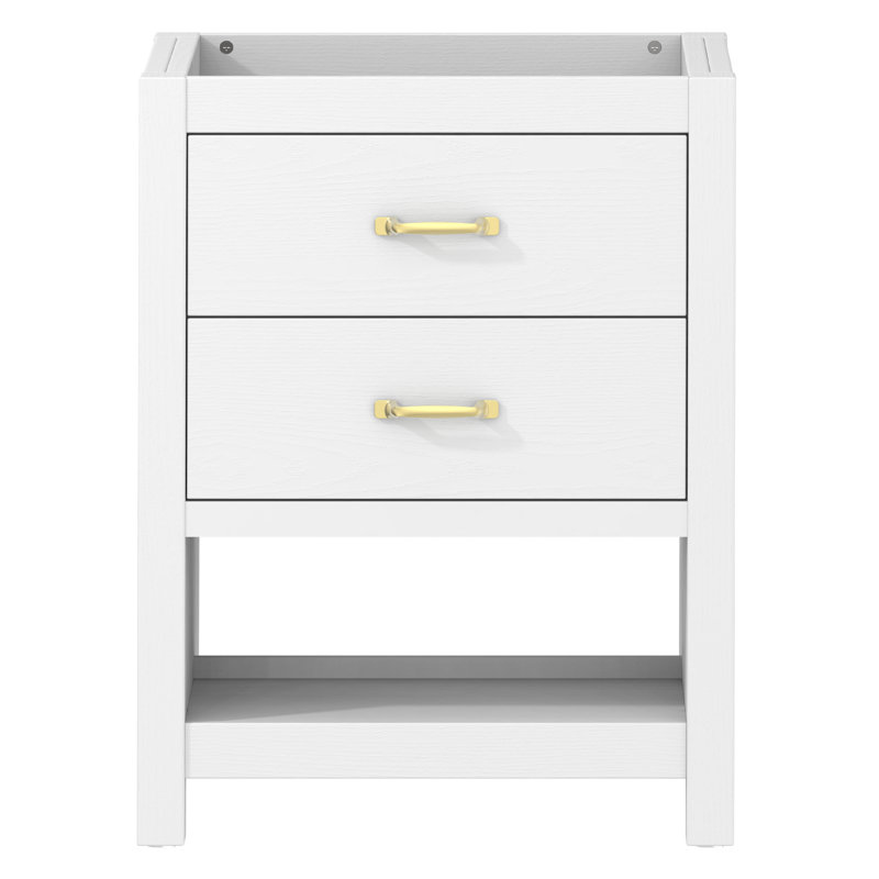 Base de meuble-lavabo simple 24 po seulement, Blanc