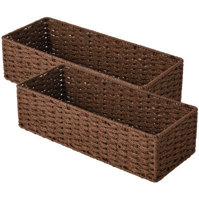 Wicker Storage Baskets, Basket Set for Home Organizing