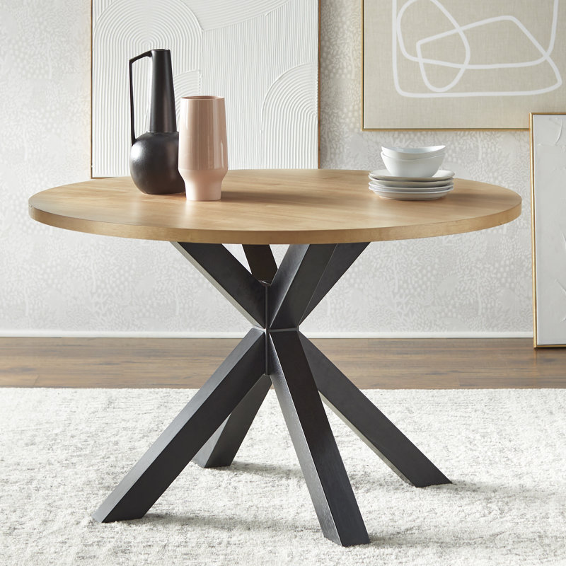 Arik Round Solid Wood Base Dining Table