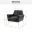 Johan Faux Leather Armchair With Metal Legs and Tufted Back-69986075