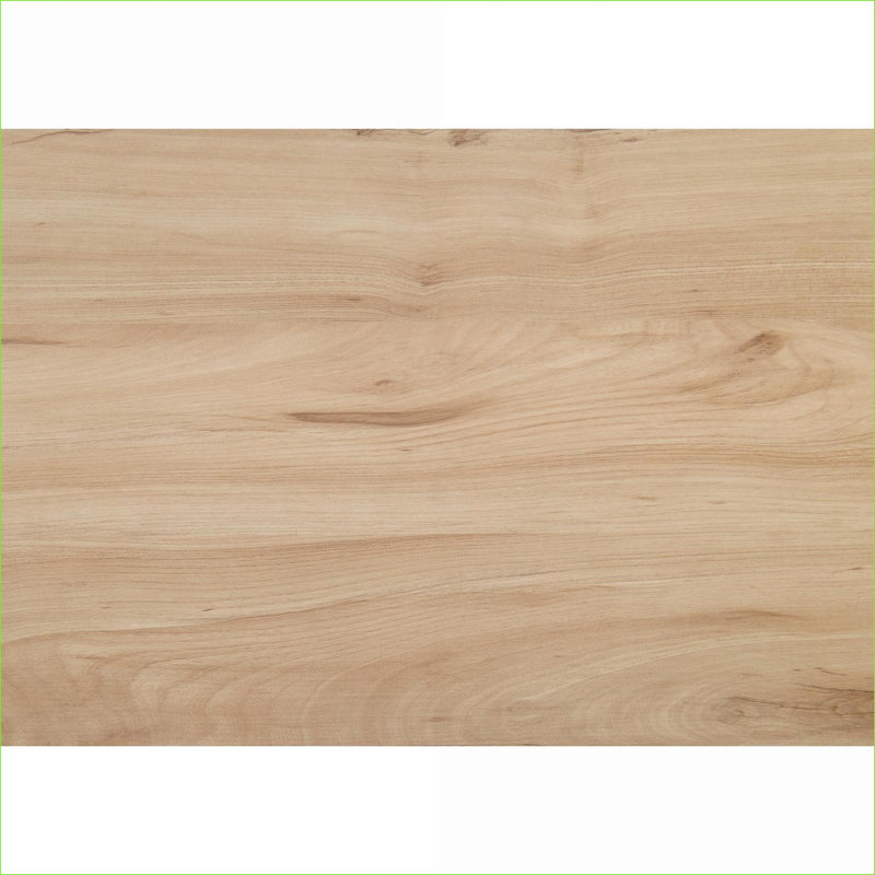Grand format Mid-Century classique uni & amp; Lit plateforme en bois d'ingénierie au fini chêne naturel pour la chambre principale et la chambre d'amis
