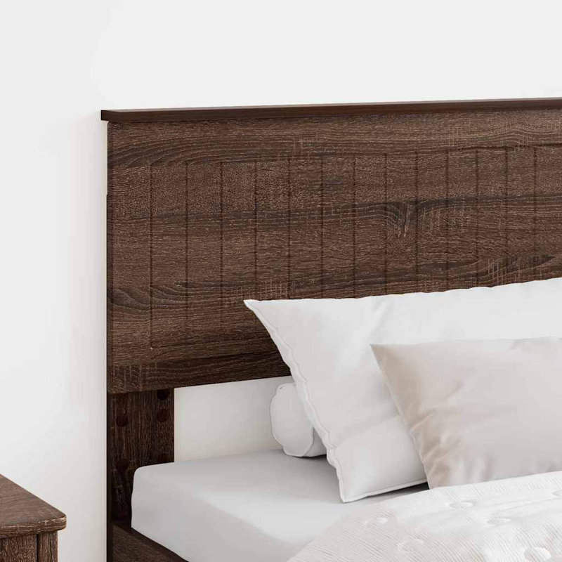 Panel Headboard, Twin, Brown Oak