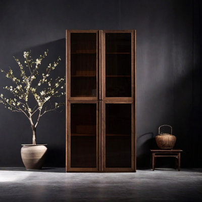 Black walnut high end bookcase