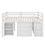 Lit mezzanine bas 3 tiroirs Anne avec commode, bureau et tablettes par Three Posts Baby & Kids-879192457-933203883