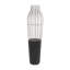Metal Tall Decorative Silver Vase with Woven Black Rattan Base-107148906