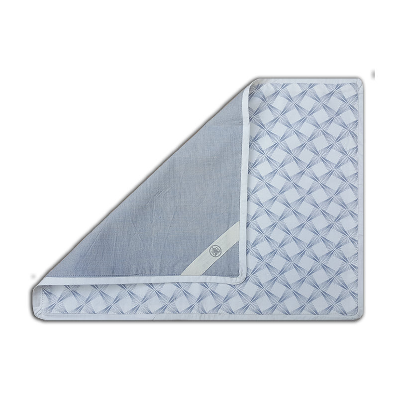 Thaksin Cotton Rectangle Placemat, Blue